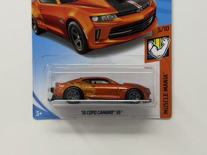 Hot Wheels Muscle Mania 2018 Chevrolet COPO Camaro SS 1:64 Diecast Orange