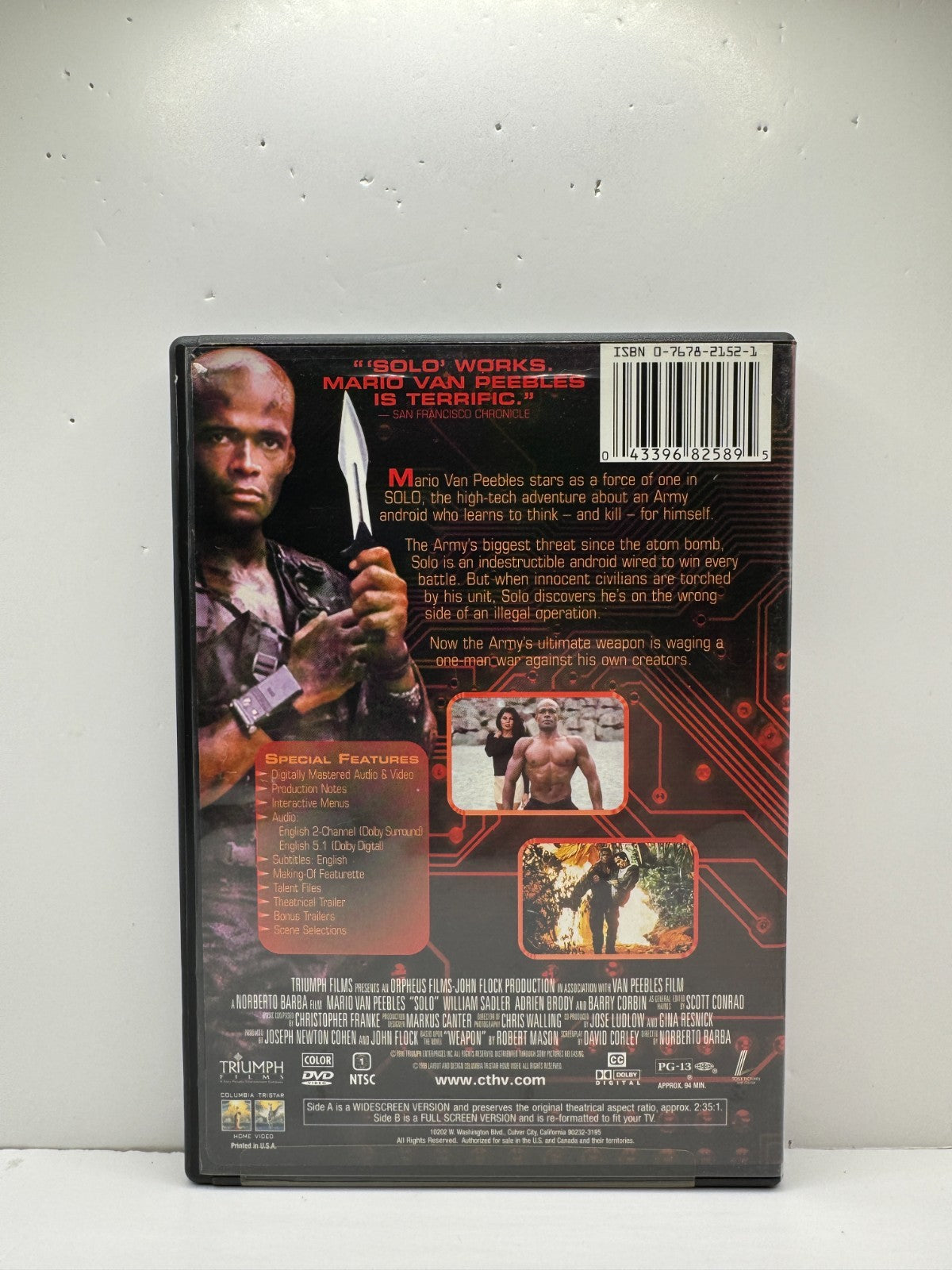 Solo (DVD) Mario Van Peebles Action