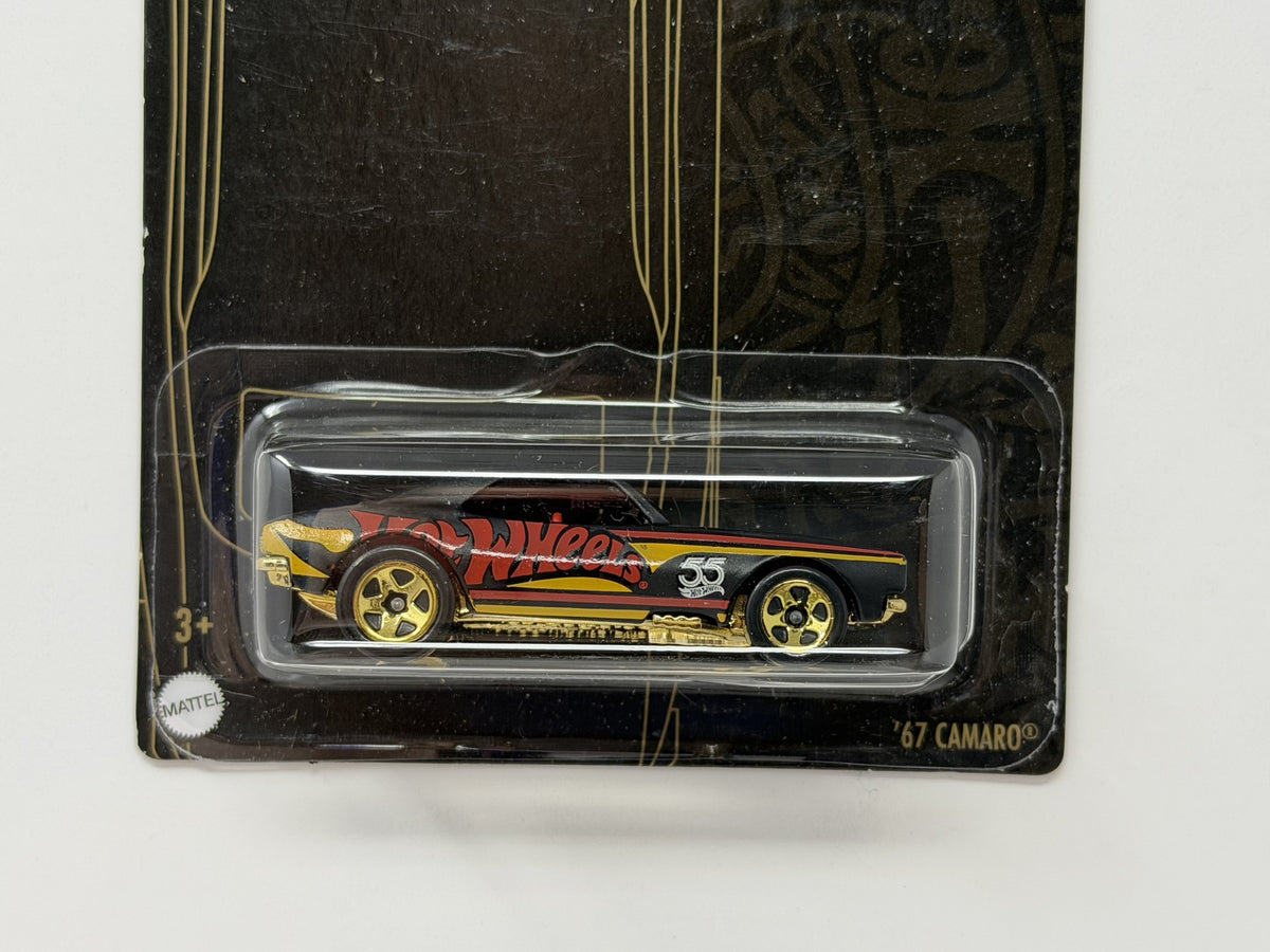 Hot Wheels 55th Anniversary 1967 Chevrolet Camaro 1:64 Diecast Black Gold