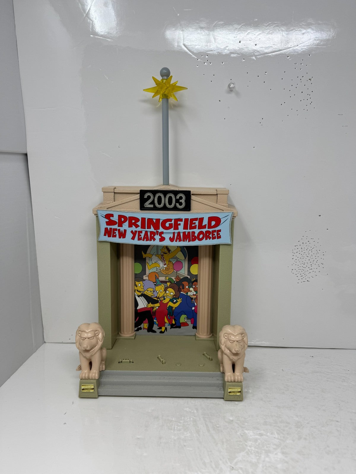 Simpsons World of Springfield New Years Town Square Set Playmates Diorama