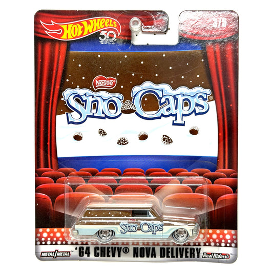 Hot Wheels Nestle Sno-Caps 1964 Chevy Nova Delivery 1:64 Diecast Real Riders