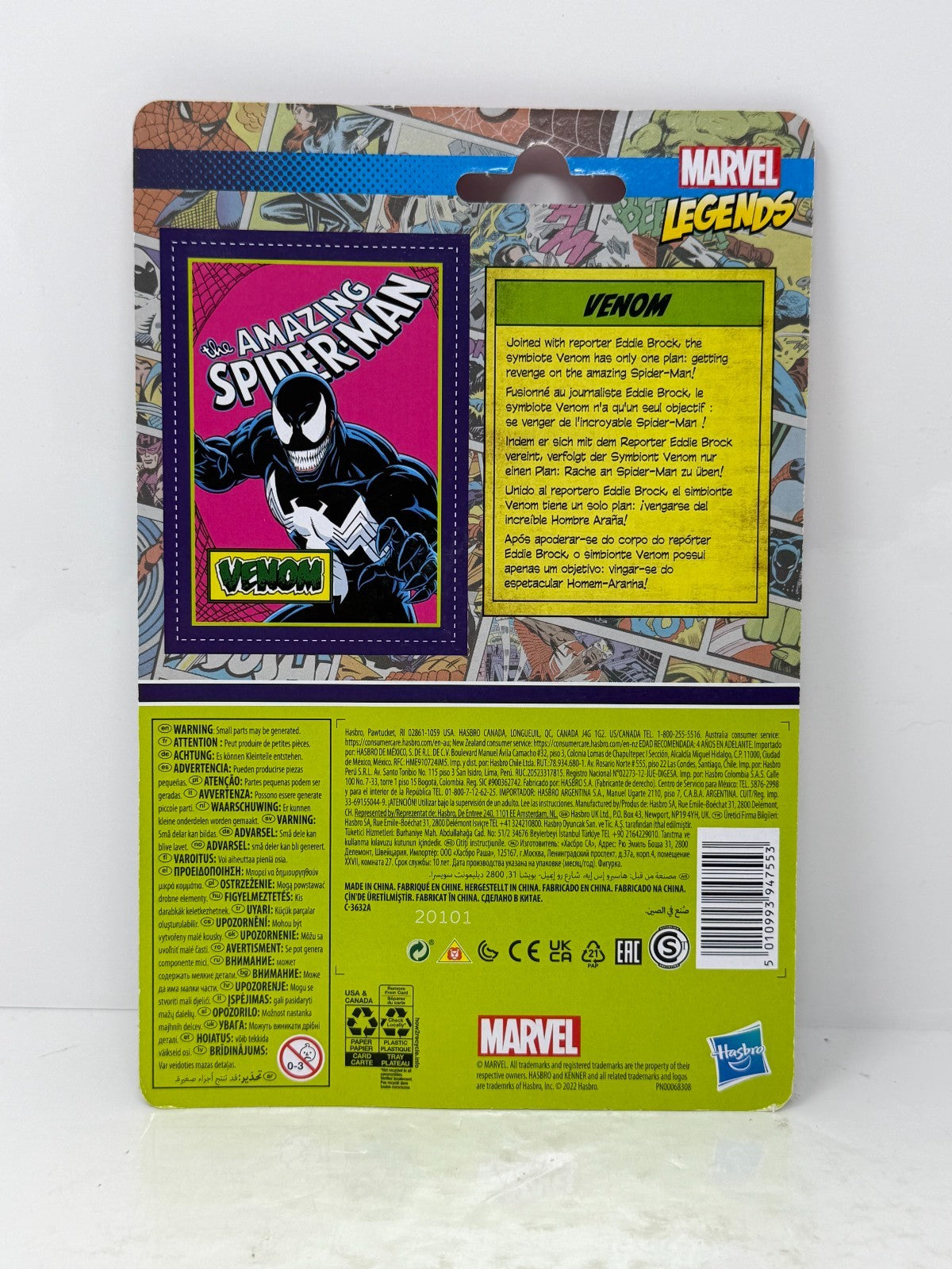 Marvel Legends Retro Kenner 3.75" Venom Action Figure Amazing Spider-Man