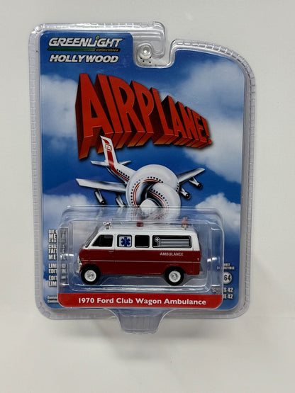 Greenlight Hollywood Airplane! 1970 Ford Club Wagon Ambulance 1:64 Diecast
