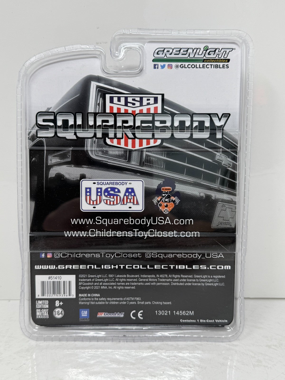 Greenlight USA Squarebody 1985 GMC C1500 Sierra Classic 1:64 Diecast