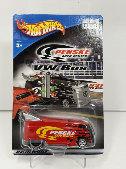 Hot Wheels Penske Auto Center Volkswagen Bus 1:64 Diecast Red