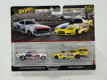 Hot Wheels Premium Car Culture 1972 Plymouth Cuda Rob’n Pinks 2-Pack 164 Diecast