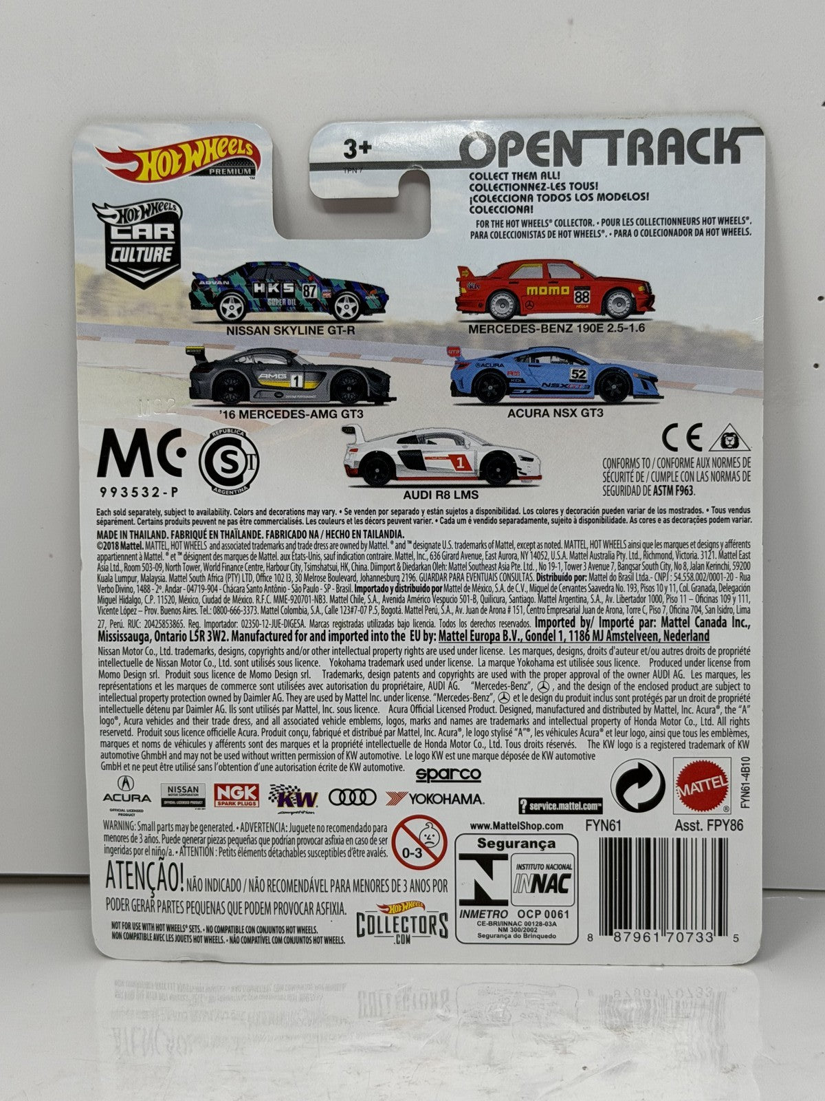 Hot Wheels Open Track Mercedes-Benz 190E 2.5-16 1:64 Diecast Real Riders
