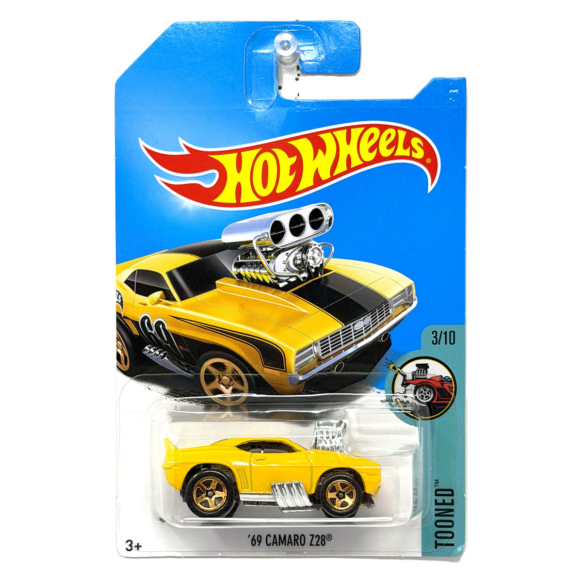 Hot Wheels Tooned 1969 Chevrolet Camaro Z28 1:64 Diecast Yellow
