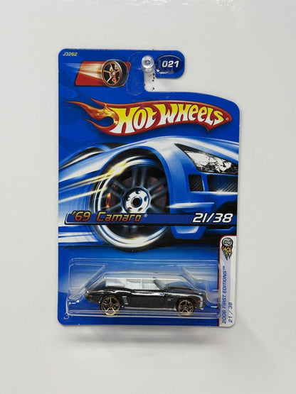 Hot Wheels 2006 First Editions 1969 Chevrolet Camaro 1:64 Diecast Black WV1
