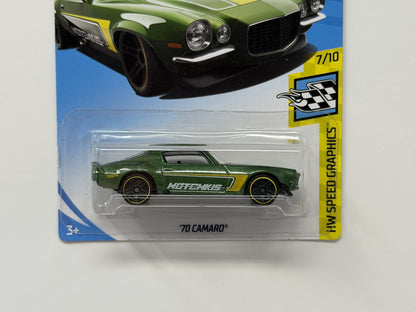 Hot Wheels HW Speed Graphics 1970 Chevrolet Camaro 1:64 Diecast Green