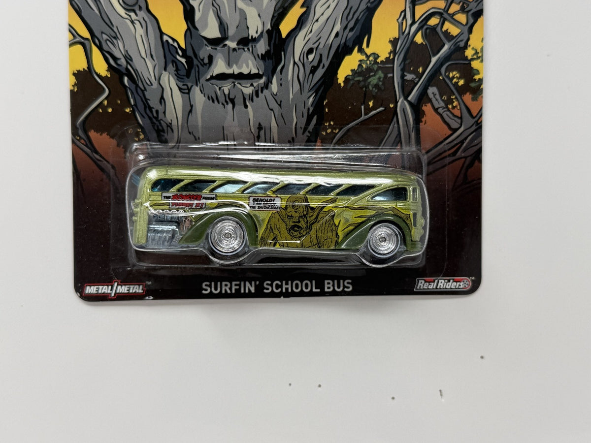 Hot Wheels Marvel Groot Surfin' School Bus 1:64 Diecast Real Riders