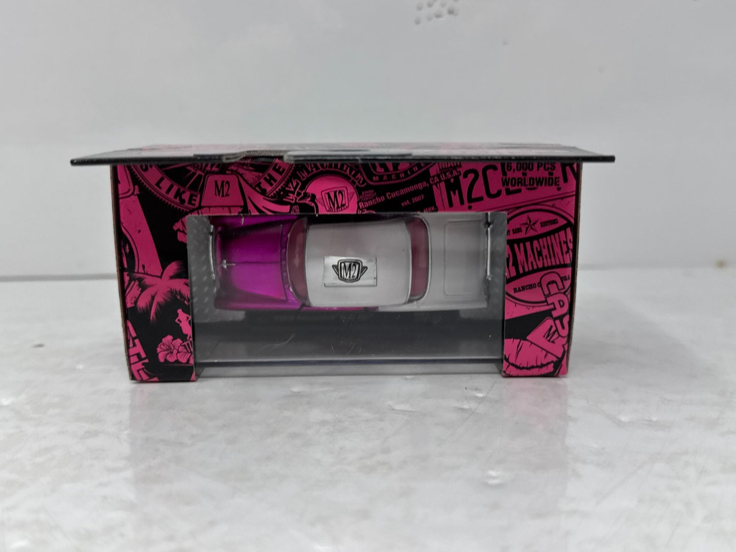 M2 Machines Pink Chrome Series 1955 Chevrolet Bel Air 1:64 Diecast