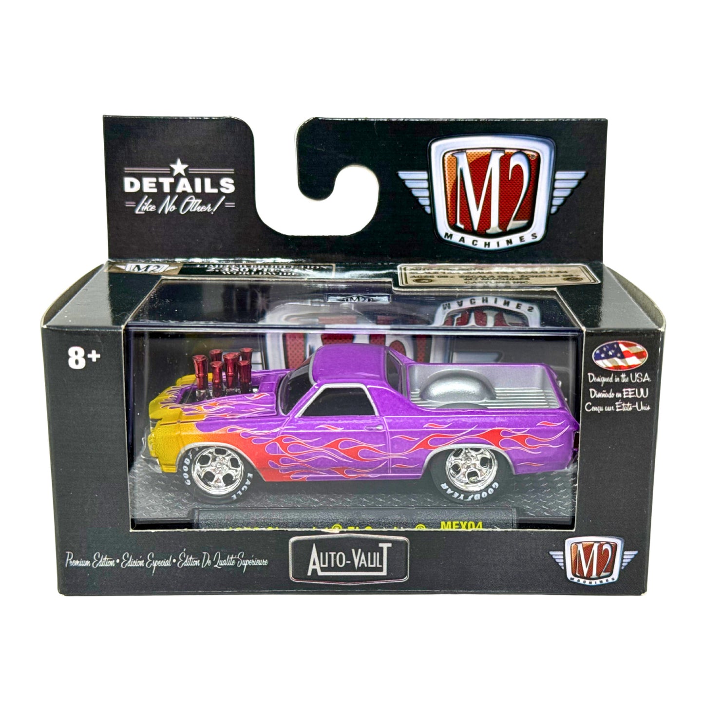 M2 Machines 1970 Chevrolet El Camino Auto-Vault Flames 1:64 Diecast