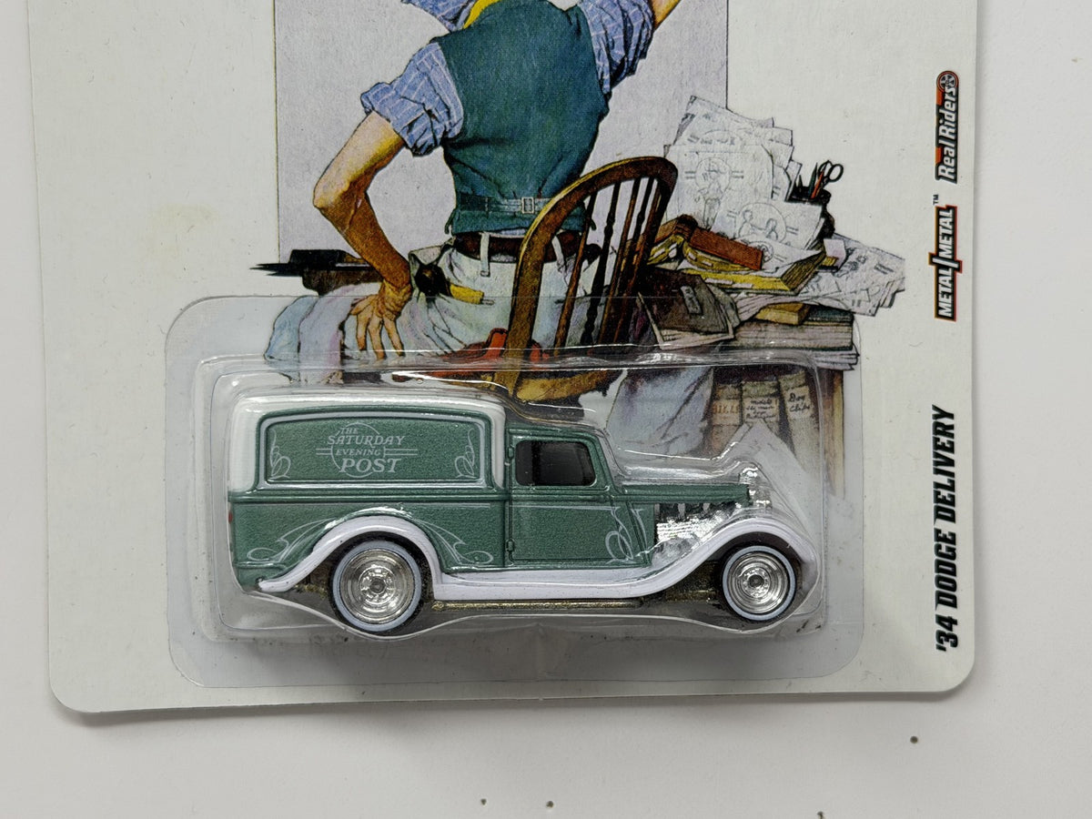 Hot Wheels Saturday Evening Post 1934 Dodge Delivery 1:64 Real Riders