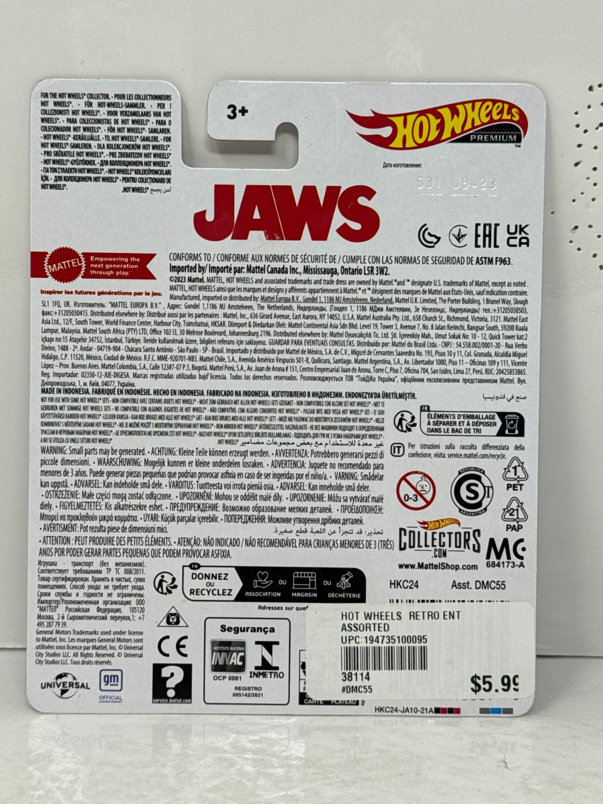 Hot Wheels Premium Jaws 1975 Chevy Blazer Custom 1:64 Diecast