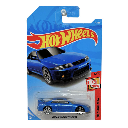 Hot Wheels Then and Now Nissan Skyline GT-R R33 1:64 Diecast Blue