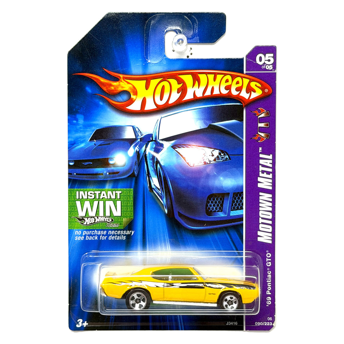 Hot Wheels Motown Metal 1969 Pontiac GTO 1:64 Diecast Yellow V3