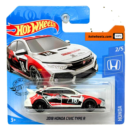 Hot Wheels 2018 Honda Civic Type R JDM 1:64 Diecast Short Card