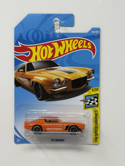 Hot Wheels HW Speed Graphics 1970 Chevrolet Camaro 1:64 Diecast Orange