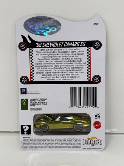 Hot Wheels RLC Red Line Club 1969 Chevrolet Camaro SS 1:64 Diecast 26032/30000