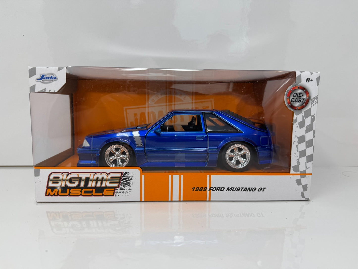 Jada Bigtime Muscle 1989 Ford Mustang GT Blue MiJo Exclusive 1:24 Diecast