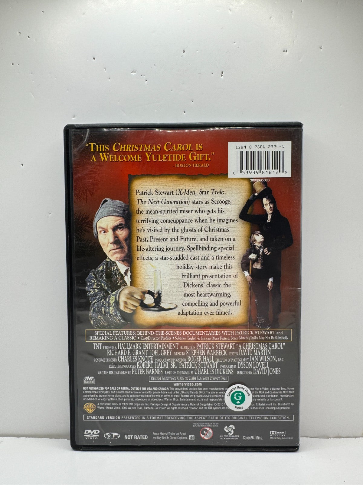 A Christmas Carol (DVD) Patrick Stewart Drama