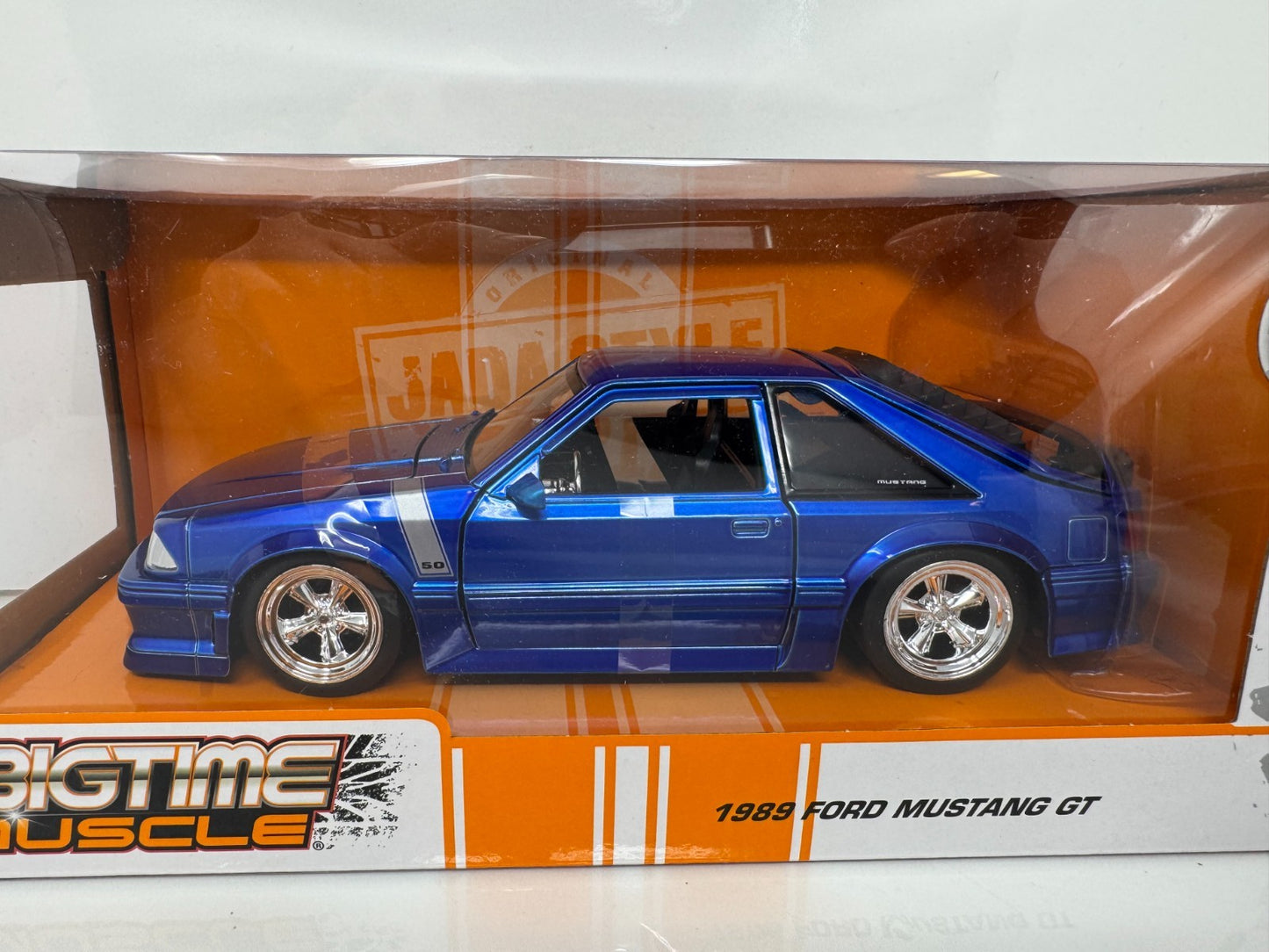 Jada Bigtime Muscle 1989 Ford Mustang GT Blue MiJo Exclusive 1:24 Diecast