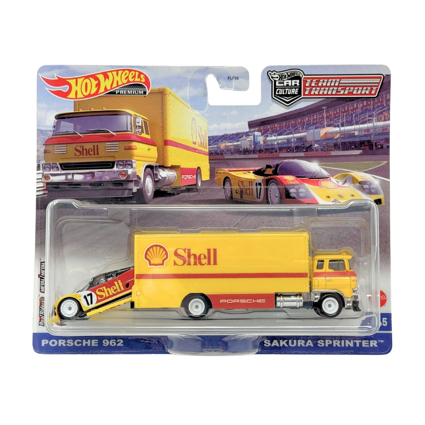 Hot Wheels Premium Team Transport #45 Porsche 962 & Sakura Sprinter 1:64 Diecast