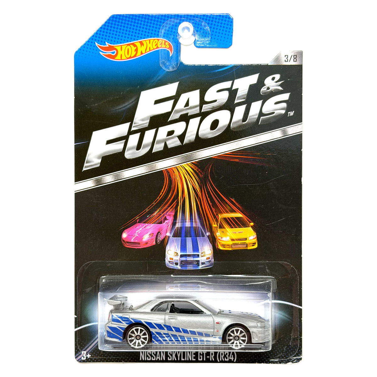 Hot Wheels Fast & Furious Nissan Skyline GT-R R34 1:64 Diecast Silver