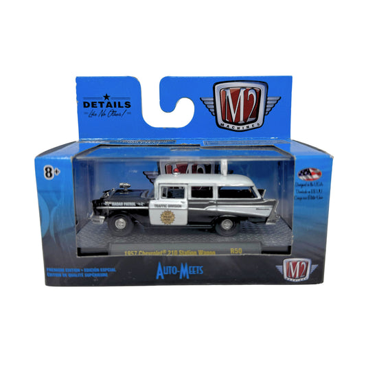 M2 Machines Auto Meets 1957 Chevrolet 210 Station Wagon 1:64 Diecast