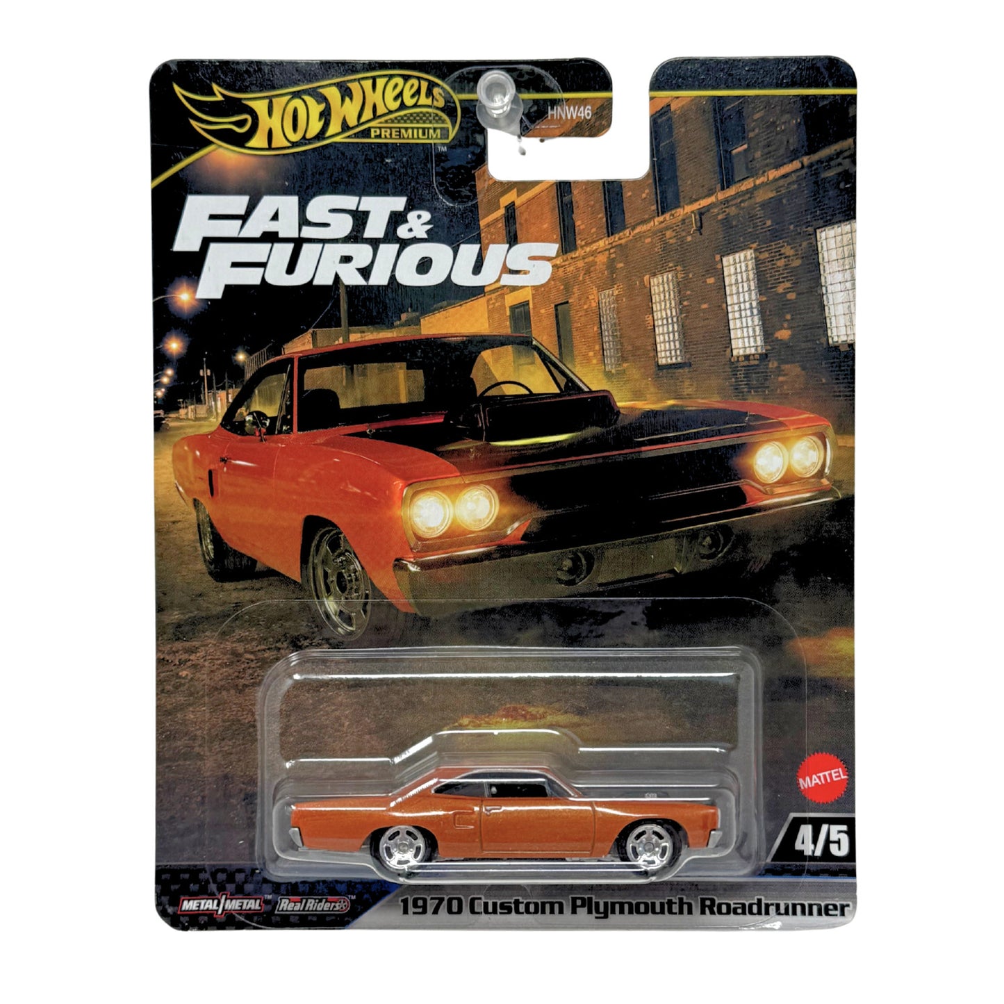 Hot Wheels Premium Fast & Furious 1970 Custom Plymouth Roadrunner 1:64 Diecast