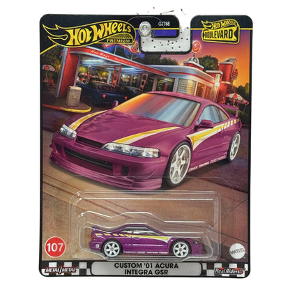 Hot Wheels Premium Boulevard #107 Custom 2001 Acura Integra GSR 1:64 Diecast