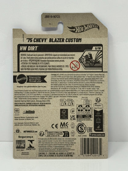 Hot Wheels Dirt 1975 Chevy Blazer Custom 1:64 Diecast