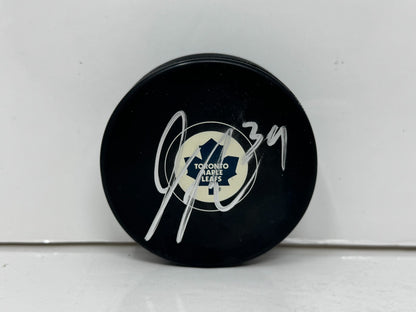 James Reimer Toronto Maple Leafs Signed NHL Autograph Puck Silver Auto