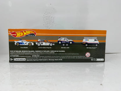 Hot Wheels Premium Rally Legends 4-Pack Collector Diorama Set 1:64 Diecast