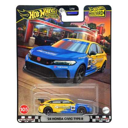 Hot Wheels Premium Boulevard #105 2024 Honda Civic Type-R 1:64 Diecast