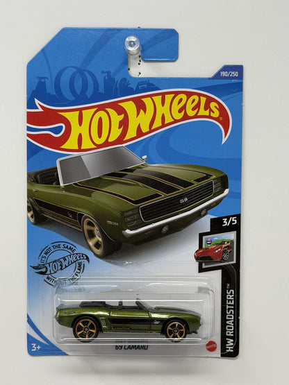 Hot Wheels HW Roadsters 1969 Chevrolet Camaro 1:64 Diecast Green