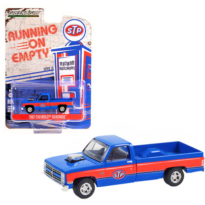 Greenlight Running on Empty&nbsp; 1987 Chevrolet Silverado STP 1:64 Diecast
