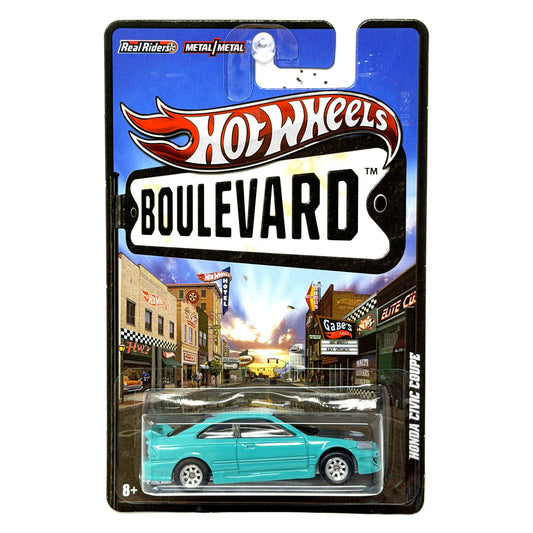 Hot Wheels Boulevard Honda Civic Coupe 1:64 Diecast Real Riders Aqua