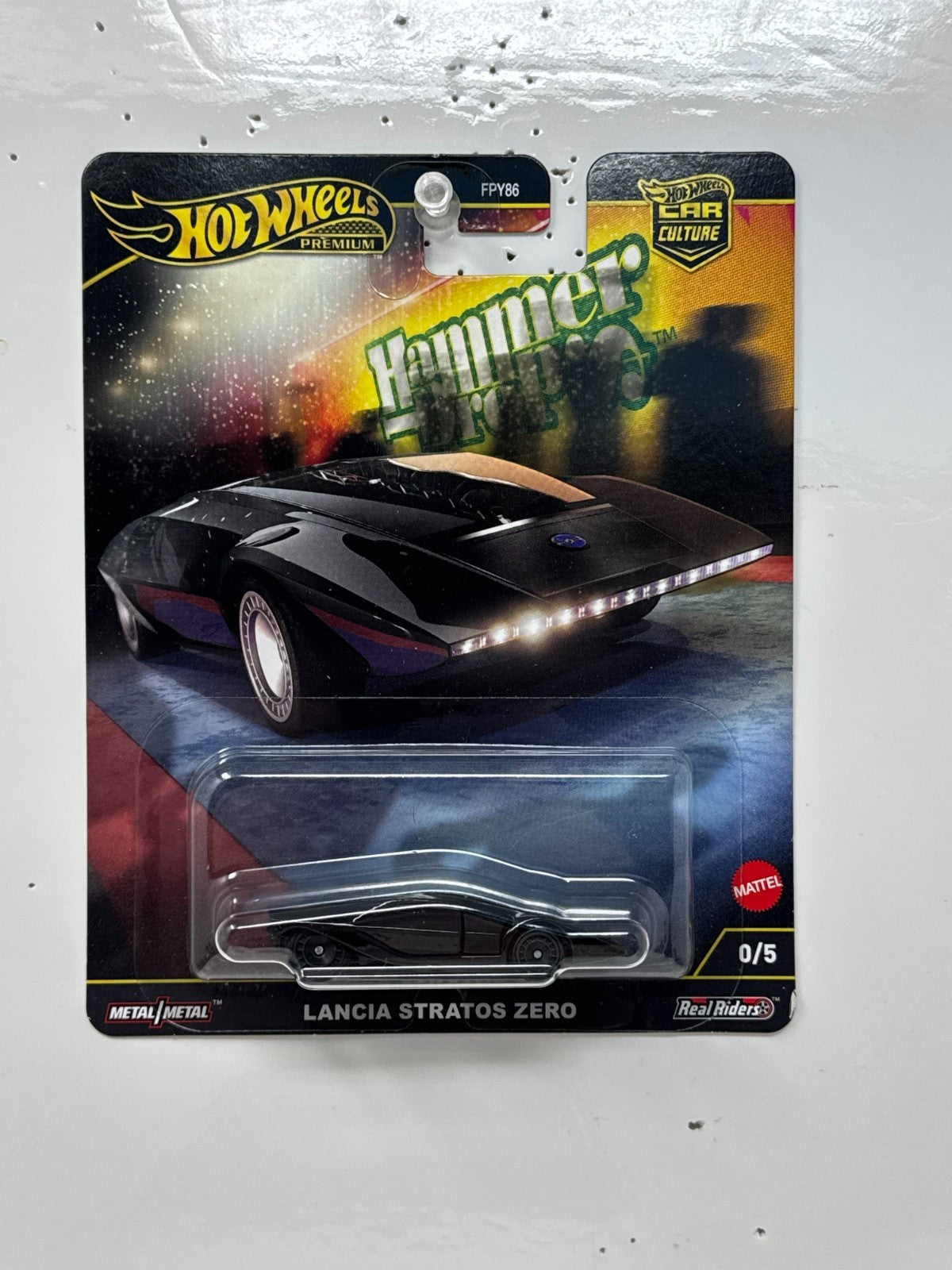 Hot Wheels Premium Hammer Drop Lancia Stratos Zero CHASE 0/5 1:64 Diecast