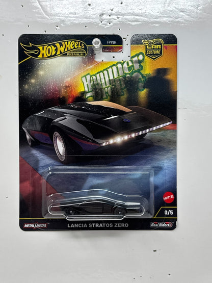 Hot Wheels Premium Hammer Drop Lancia Stratos Zero CHASE 0/5 1:64 Diecast