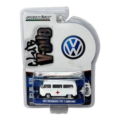 Greenlight Club V-Dub 1975 Volkswagen Type 2 Ambulance 1:64 Diecast
