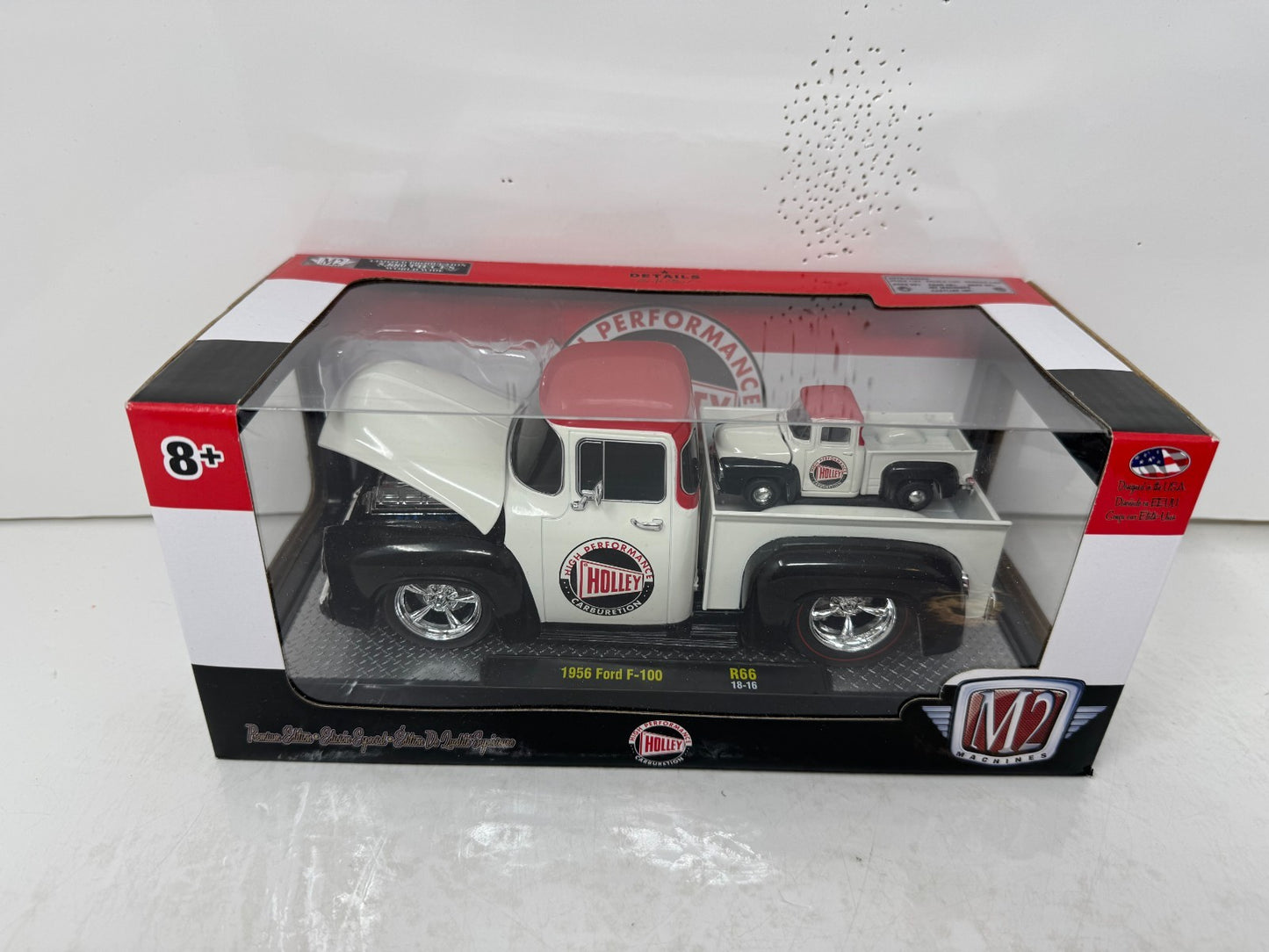 M2 Machines Holley Performance 1956 Ford F-100 1:24 & 1:64 Diecast Piggyback