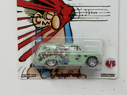 Hot Wheels MAD 1955 Chevy Panel Splitch 1:64 Diecast Real Riders