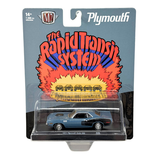 M2 Machines Rapid Transit System 1971 Plymouth Cuda 383 1:64 Diecast