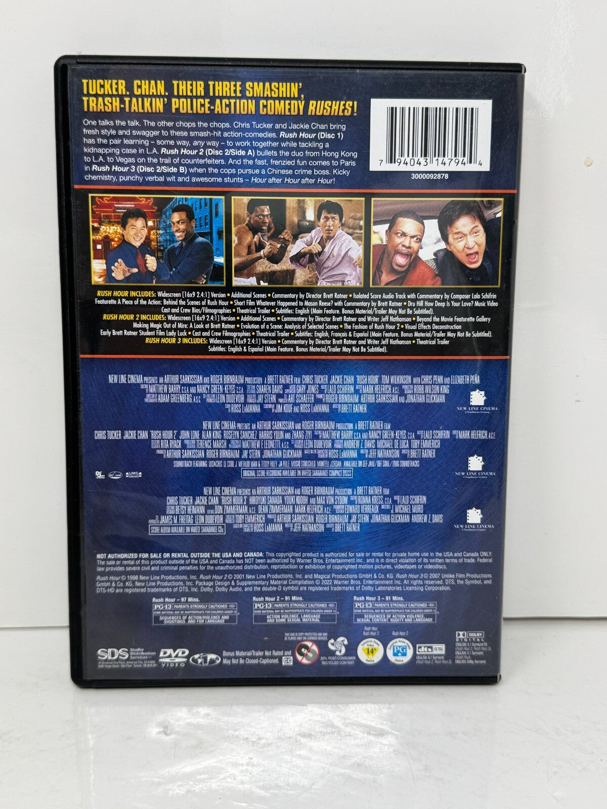 Rush Hour / Rush Hour 2 / Rush Hour 3 (DVD) Action Good Condition!!!