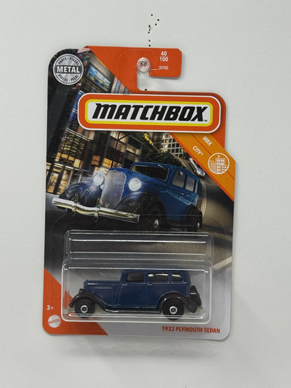 Matchbox MBX City 1933 Plymouth Sedan 1:64 Diecast Blue