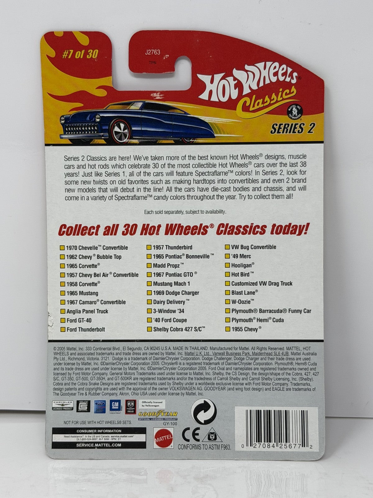 Hot Wheels Classics Series 2 1967 Camaro Convertible 1:64 Diecast Pink