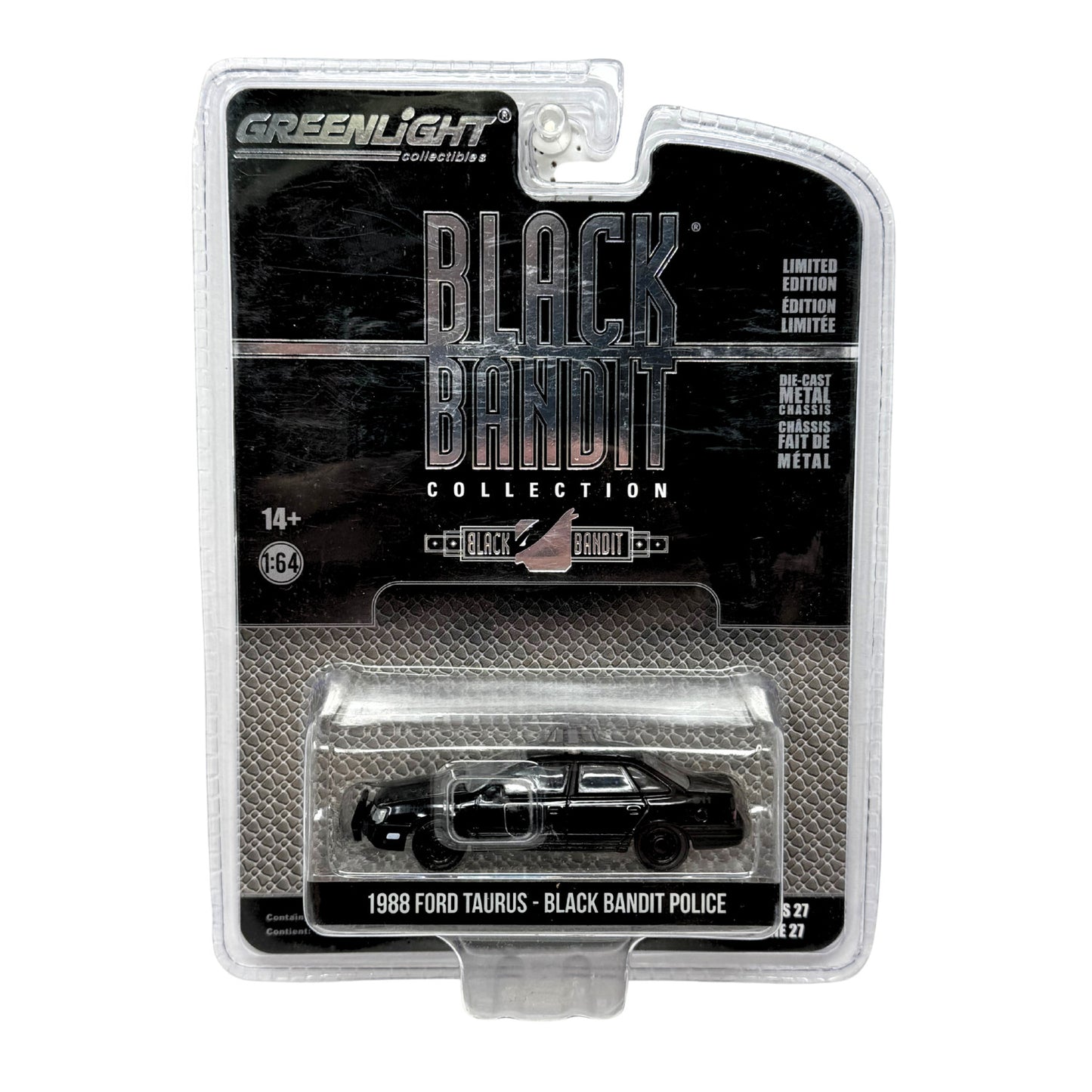 Greenlight Black Bandit Collection 1988 Ford Taurus Police 1:64 Diecast