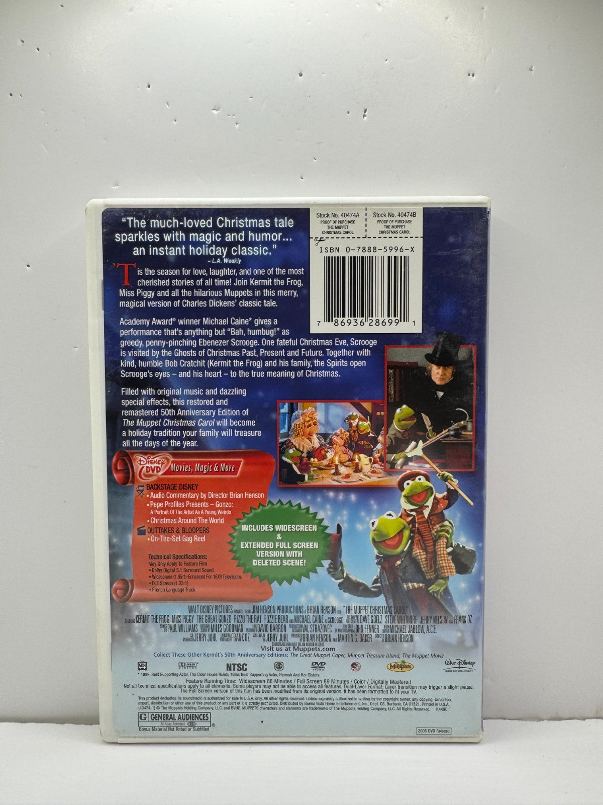 The Muppet Christmas Carol (DVD) Michael Caine Family